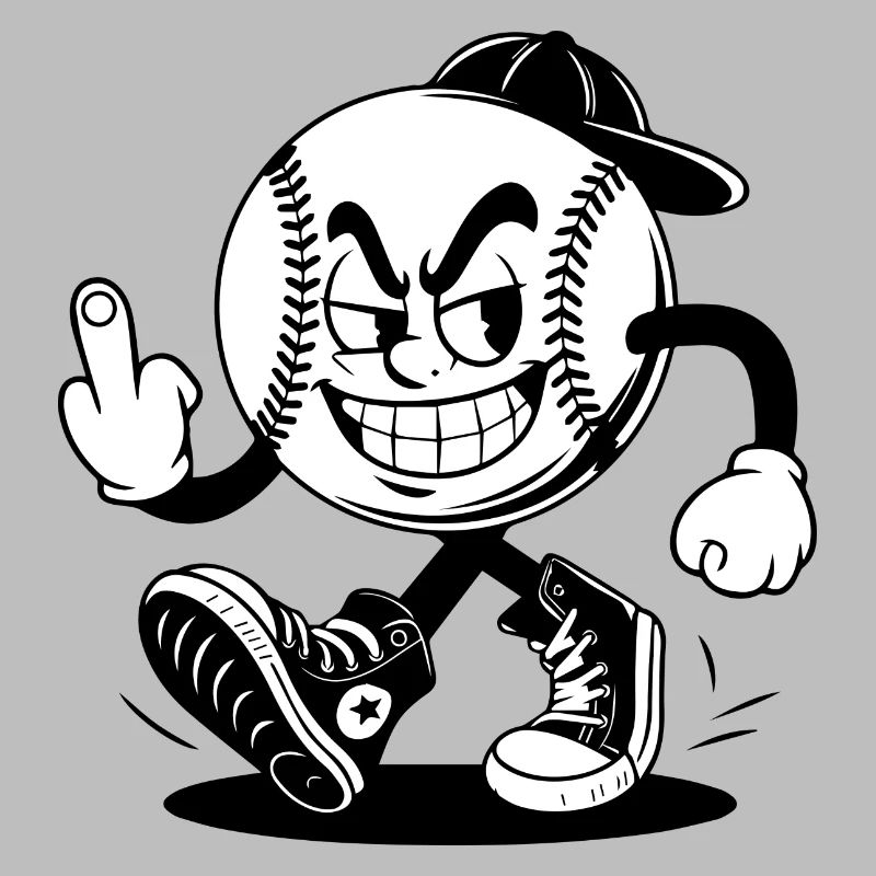 baseball with a confident