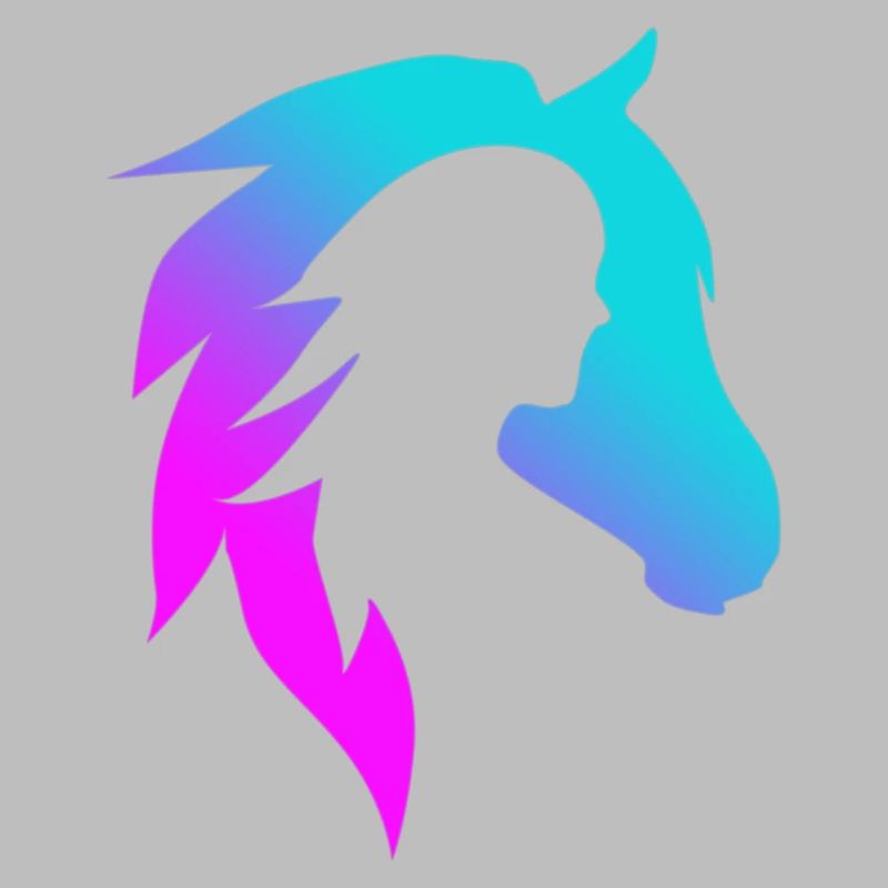 Pferdekopf mit Mädchen