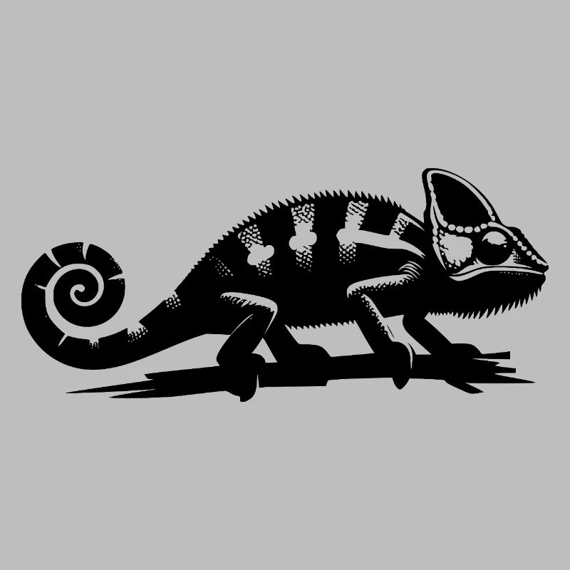 Kleiner Chamäleon Drache mit gekringelter Schwanz