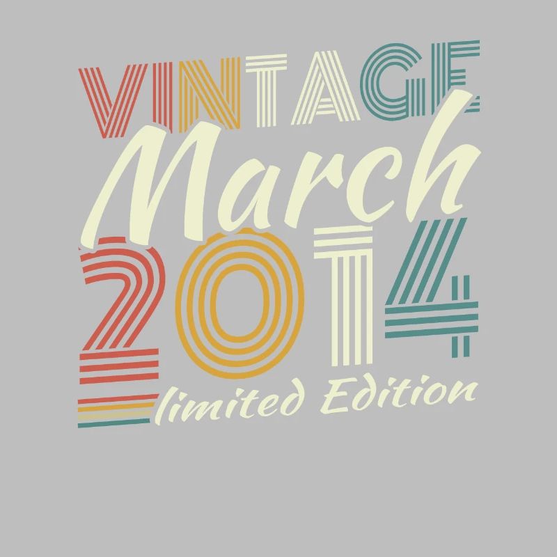 März 2014 Vintage Retro Geburtstagsgeschenk