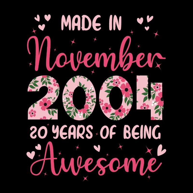 Novembre 2004 Anniversaire 20 Ans Pour Filles