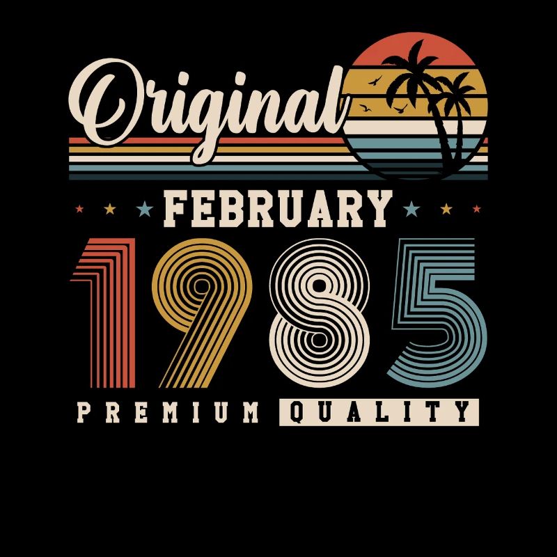 Original Février 1985 Vintage Rétro Anniversaire
