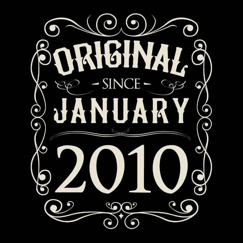 Vintage - Original since Januar 2010 Geburtstag