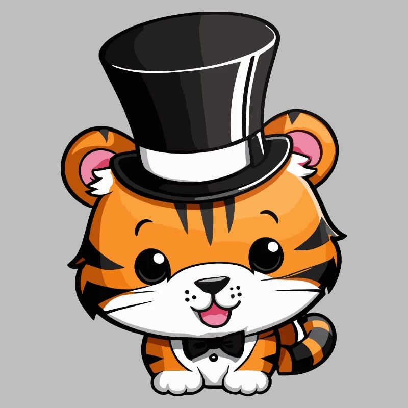 Cute Tiger with a Hat