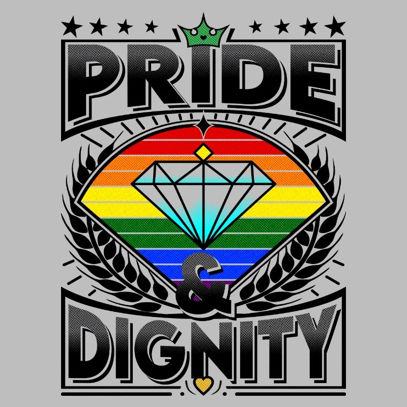 Pride & Dignity LGBT Diamond & Laurel Doodle