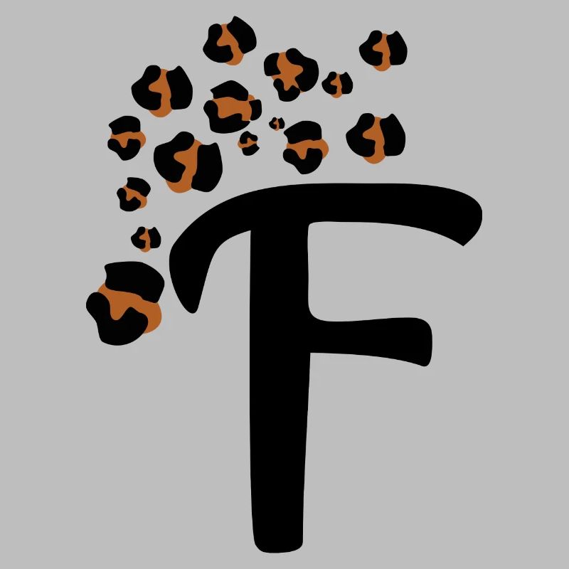 Letter f leopard patterns