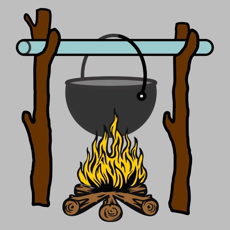 Pan on campfire survival