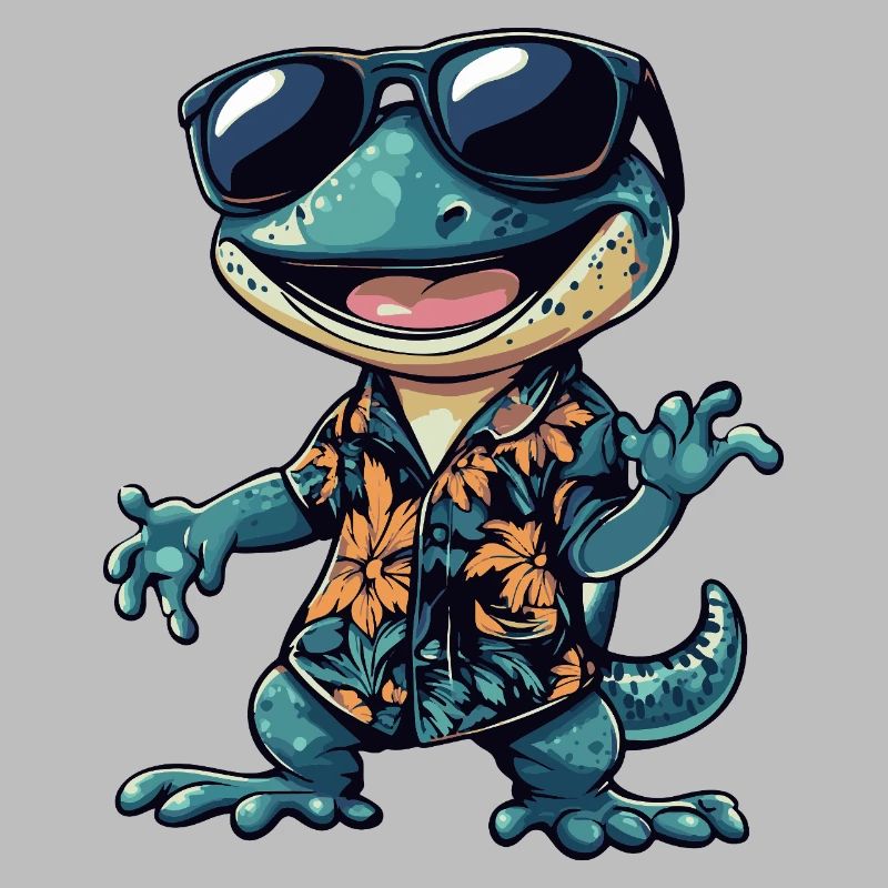 Lizard Comic Funny Summer