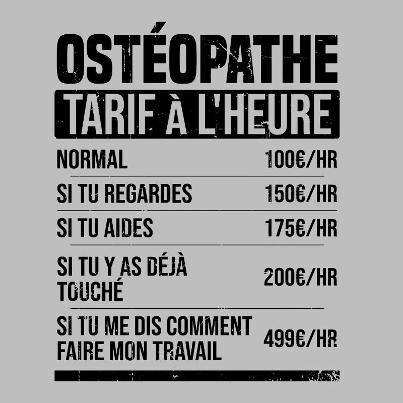 Osteopath hourly rate gift idea humor