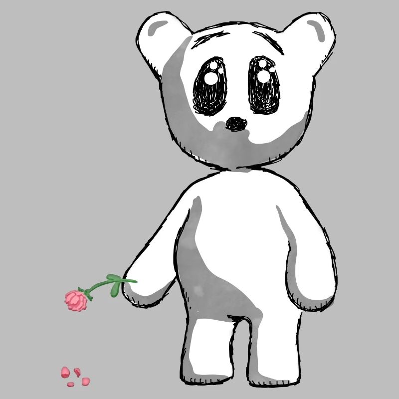 Teddy mit Rose
