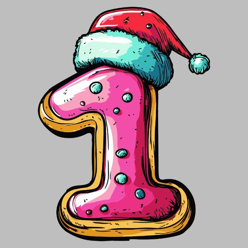 Biscuit de Noël à 1 chiffre