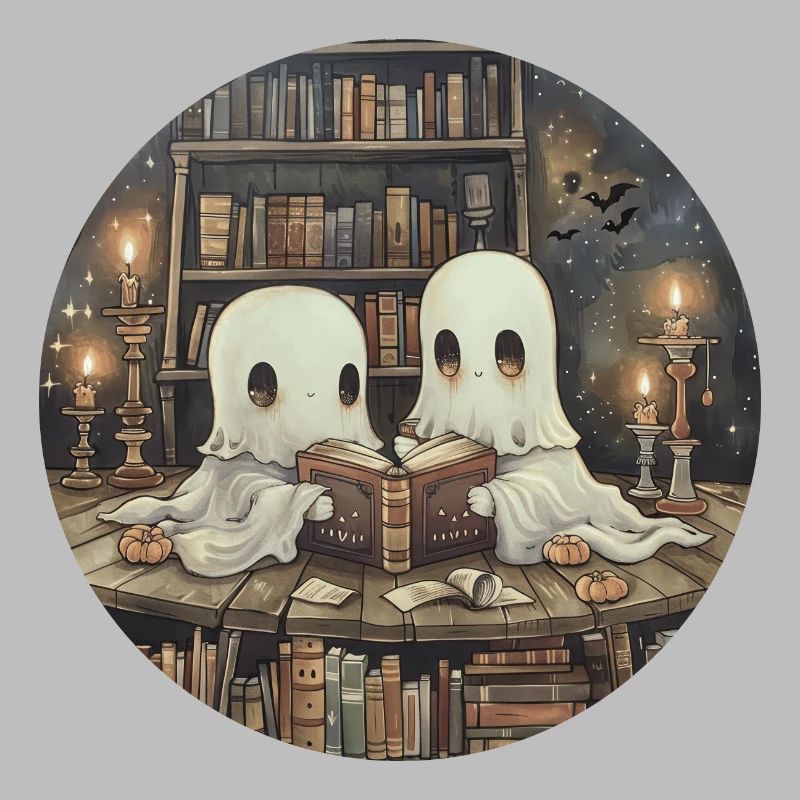Ghost Reading Book Library