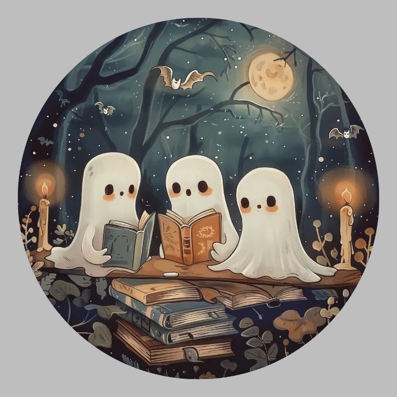 Ghosts, Reading, Book, Library, Halloween