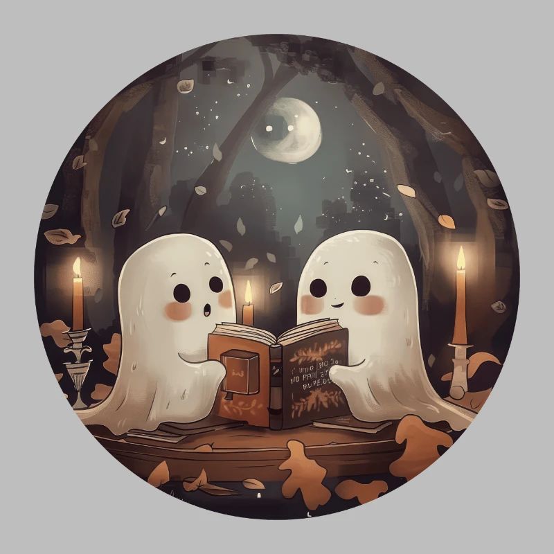 Ghosts, Reading, Book, Library, Halloween
