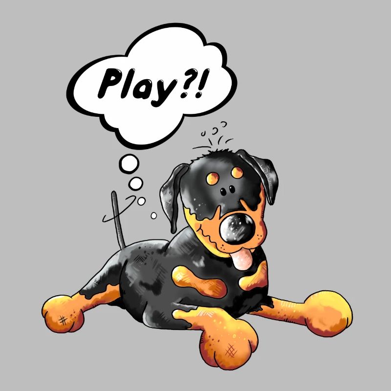 Playing Rottweiler