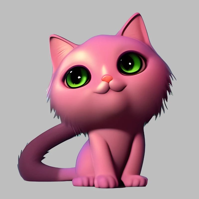 Chat rose sans chat