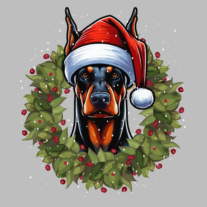 Conception de chapeau de Noël Doberman