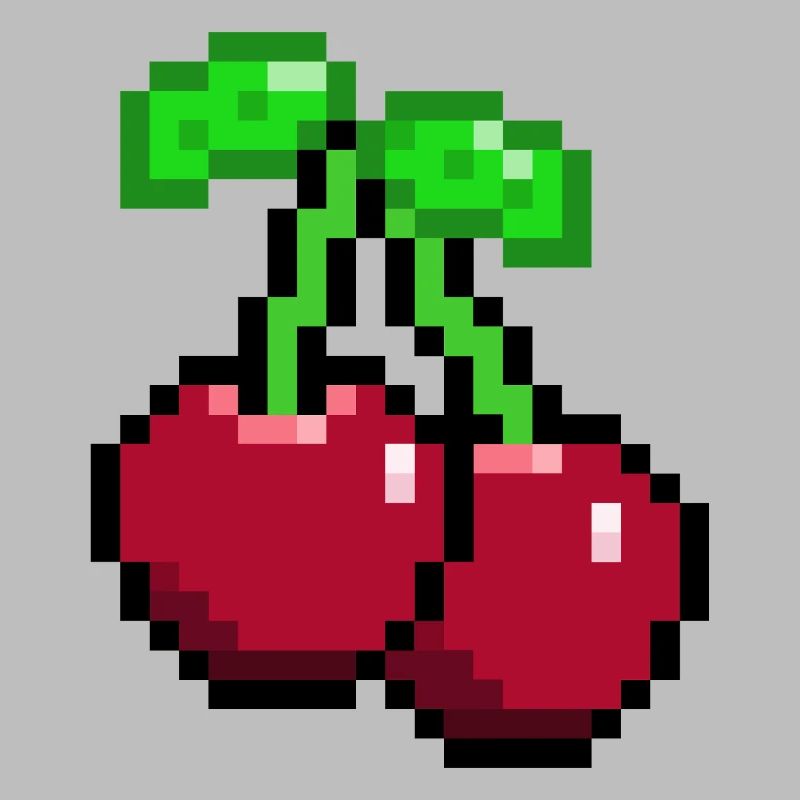 Retro Pixel Cherries