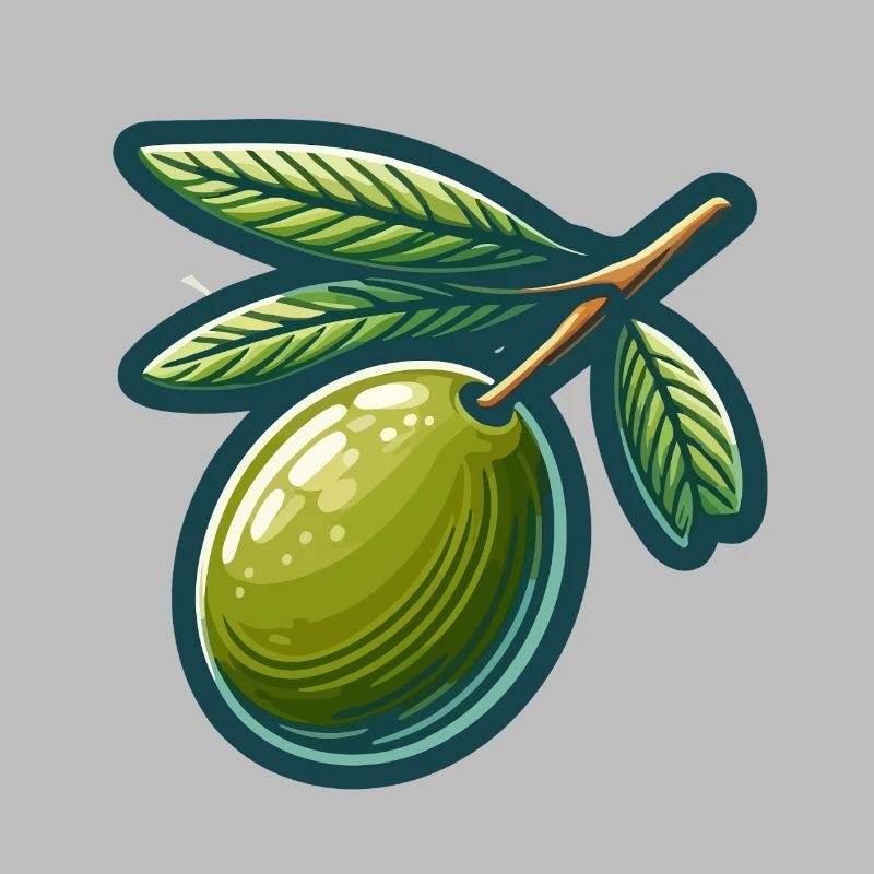 Olive branch pattern for natural clothing