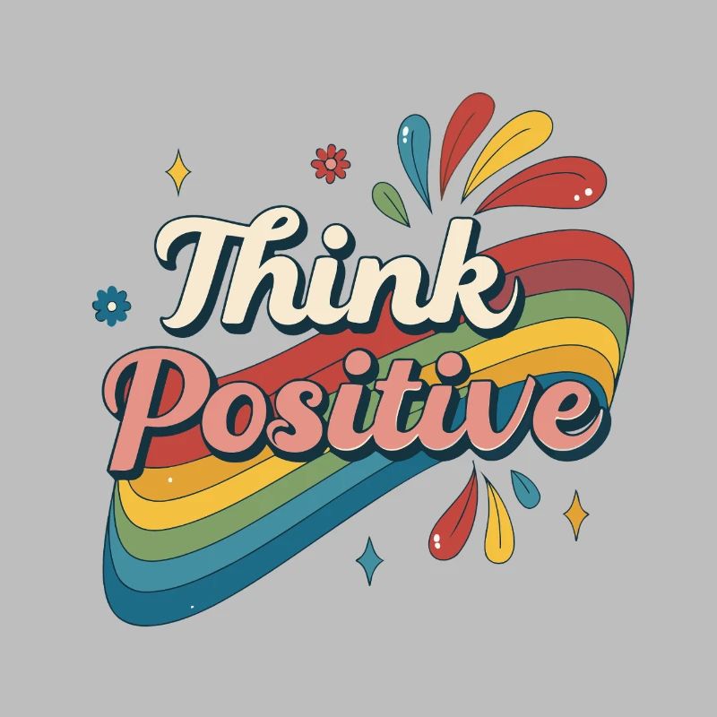 Denken Sie an den positiven Regenbogen