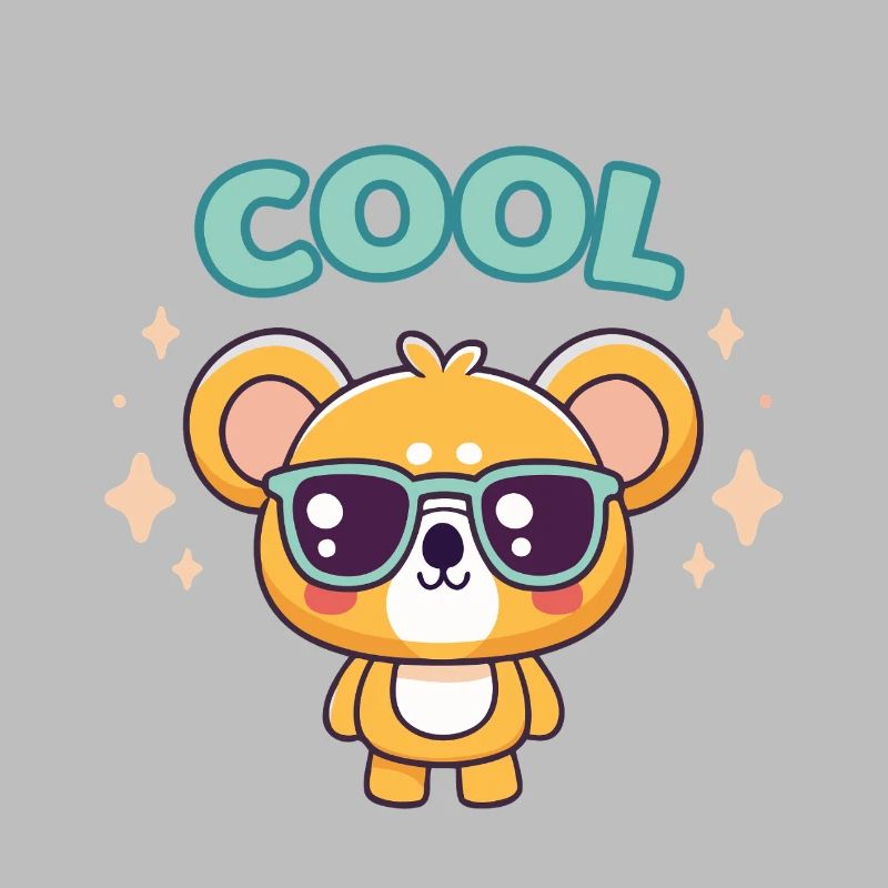 Cool Teddy Bear Retro Glasses