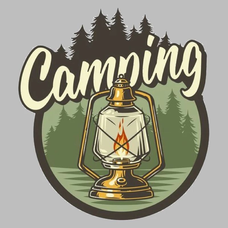 Lanterne de camping dans la forêt