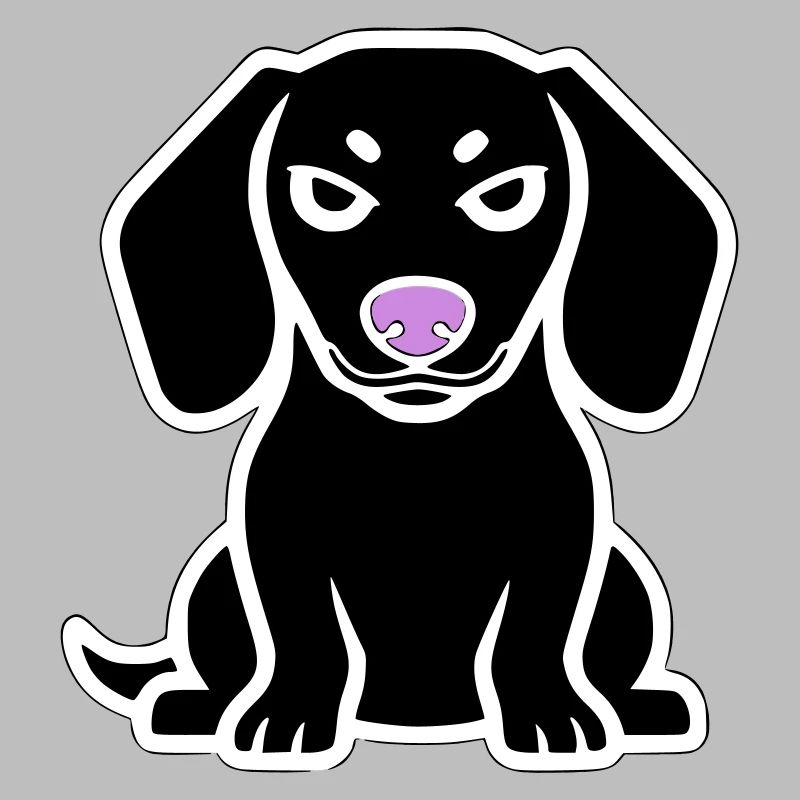 Dessin animé chiot teckel