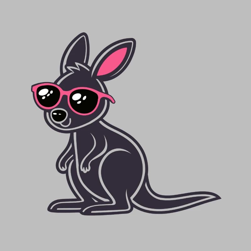 Dark Kangaroo Pink Glasses