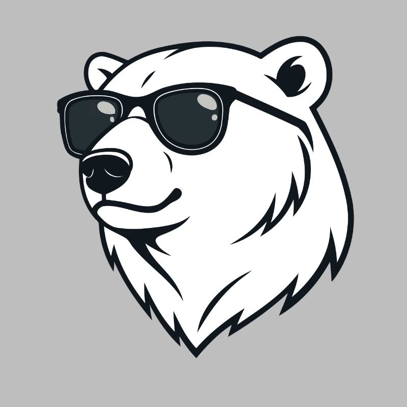 Eisbär Dunkle Brille