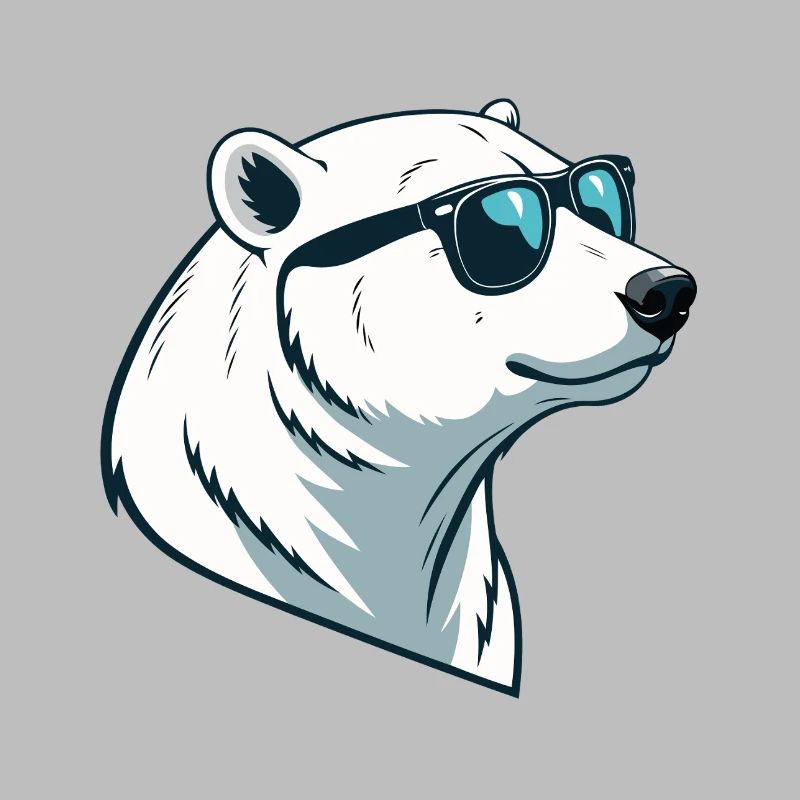 Eisbär mit Brille