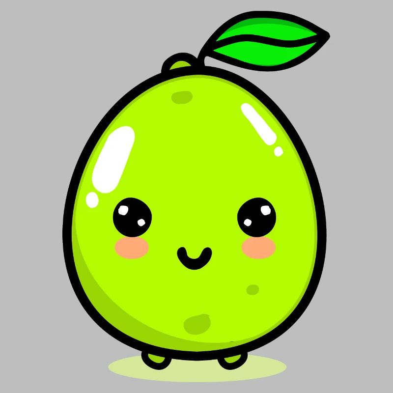 Cute Lime Grape Fruit Kawaii