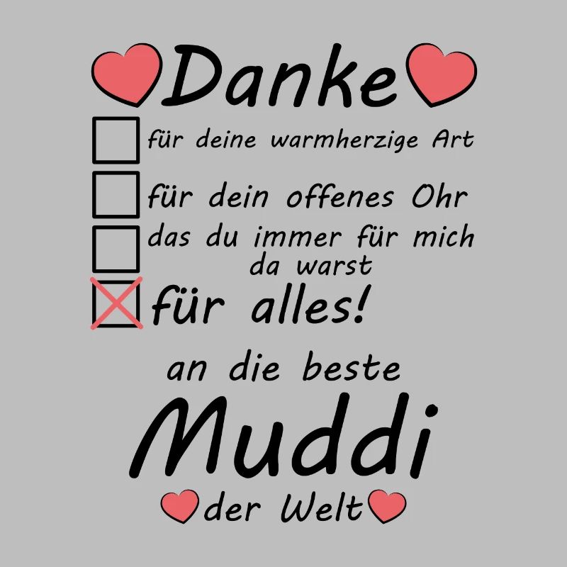 Beste Muddi der Welt Danke sagen Muttertag