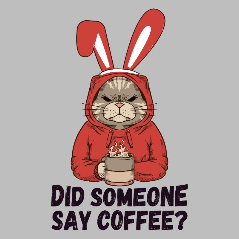 Hat jemand Kaffee gesagt? Katze mit Hasenohren