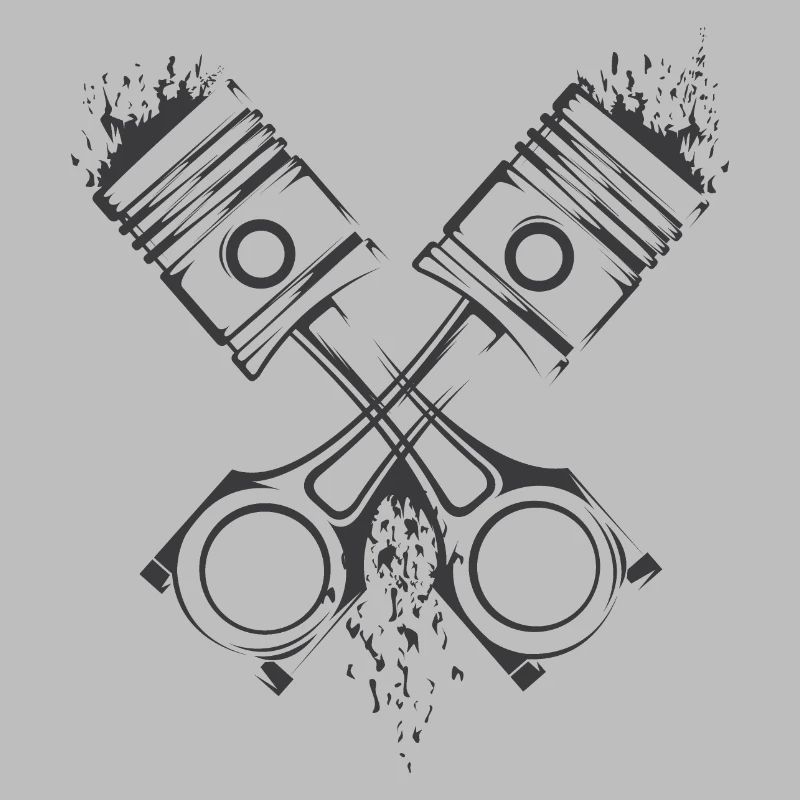 v8 Piston Flame Engine Tuner Tuning Car Symbol