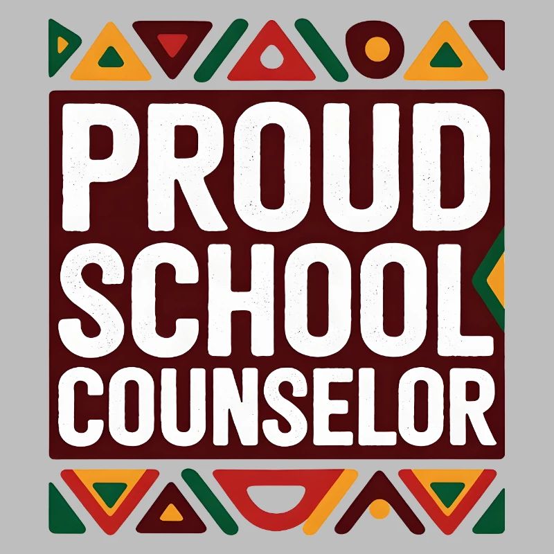 Proud School Counselor | Geometric Pattern