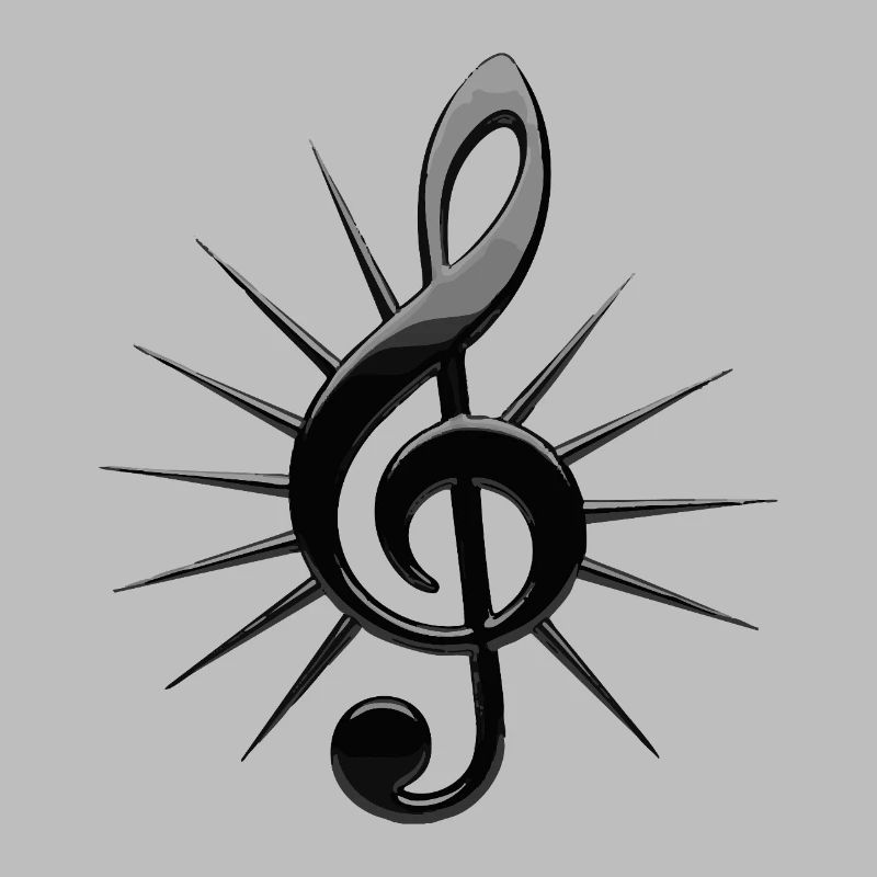 Black notes with rays