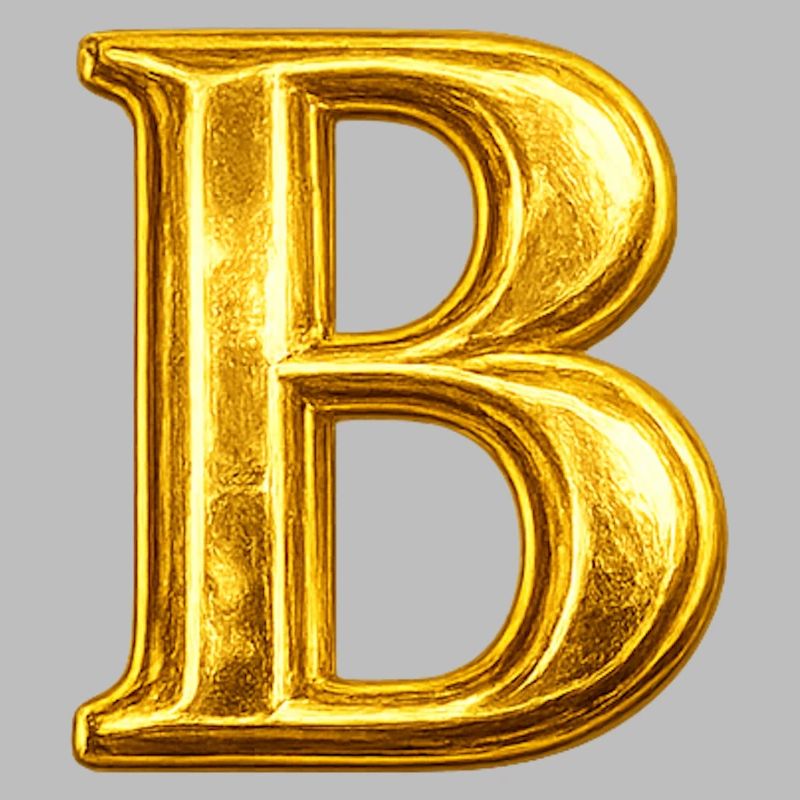 Monogramme « B » doré
