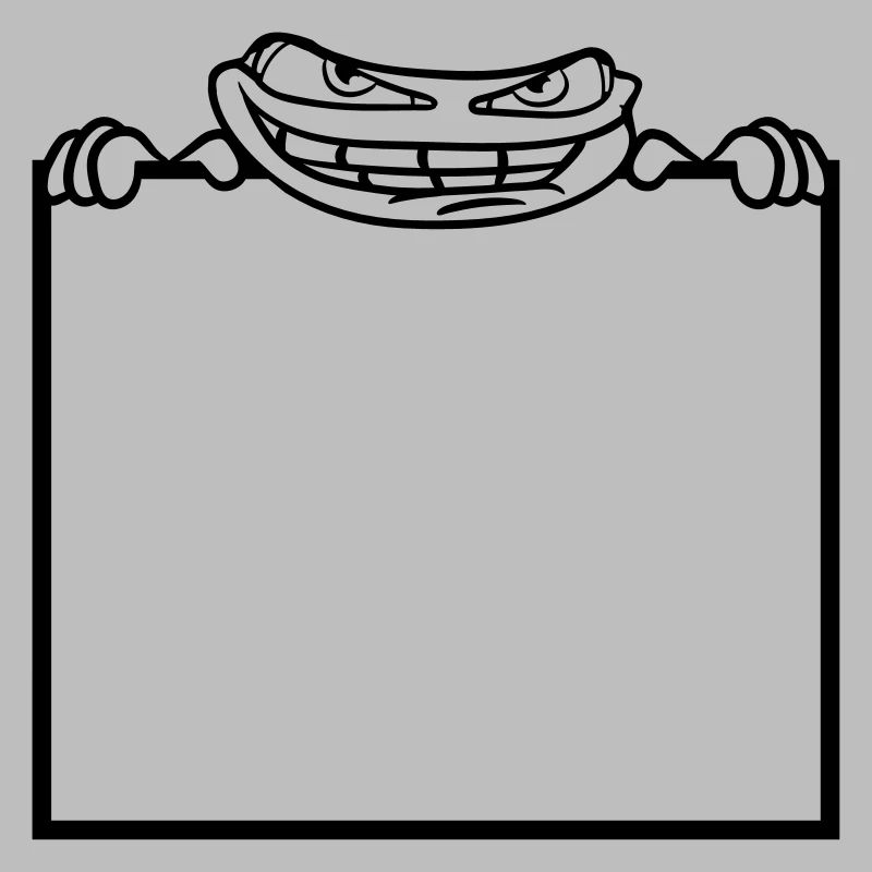 frog shield hide frame text write mau