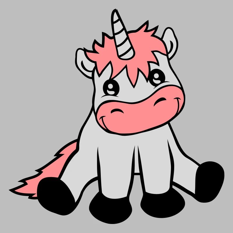 Sitzendes niedliches Einhorn