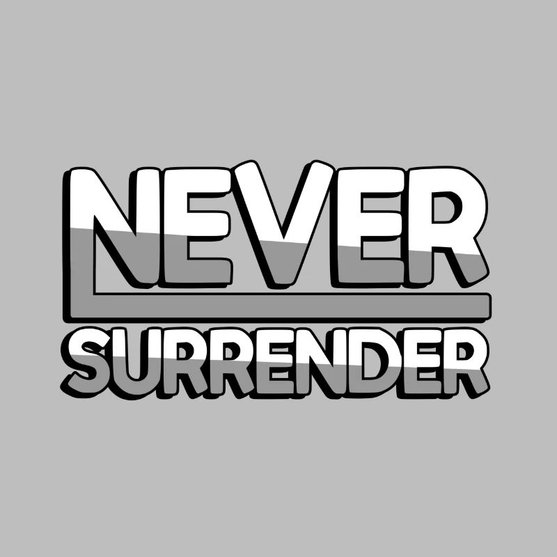 NEVER SURRENDER (Weiß) - Gaming