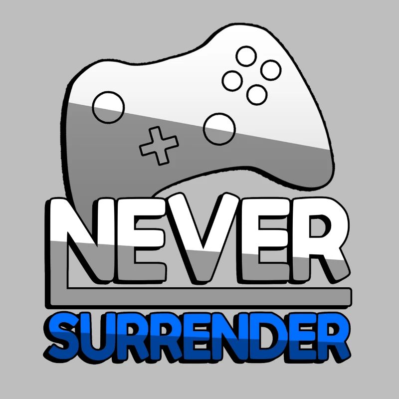 NEVER SURRENDER (Blau) + Controller - Gaming
