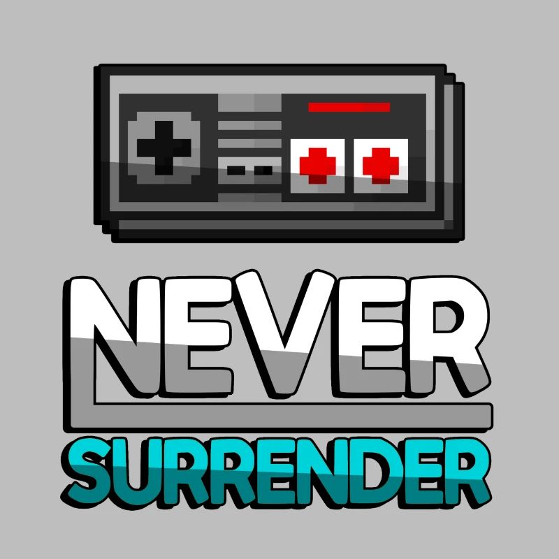 NEVER SURRENDER (Türkis) + NES Controller - Gaming