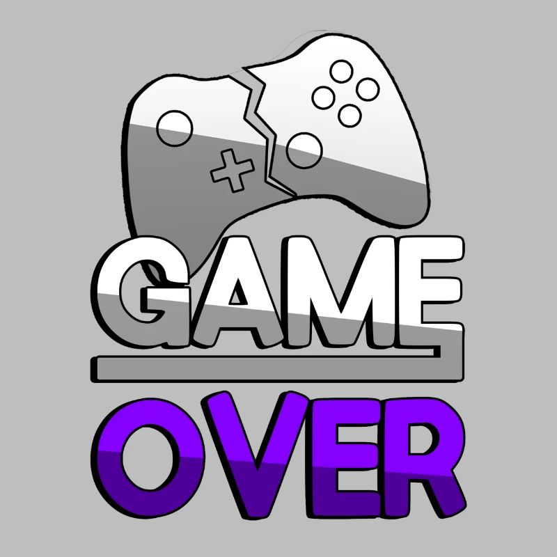 GAME OVER (Lila) + Controller - Gaming