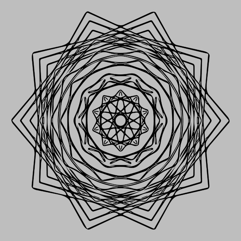 Geometric Square Mandala Square Shape