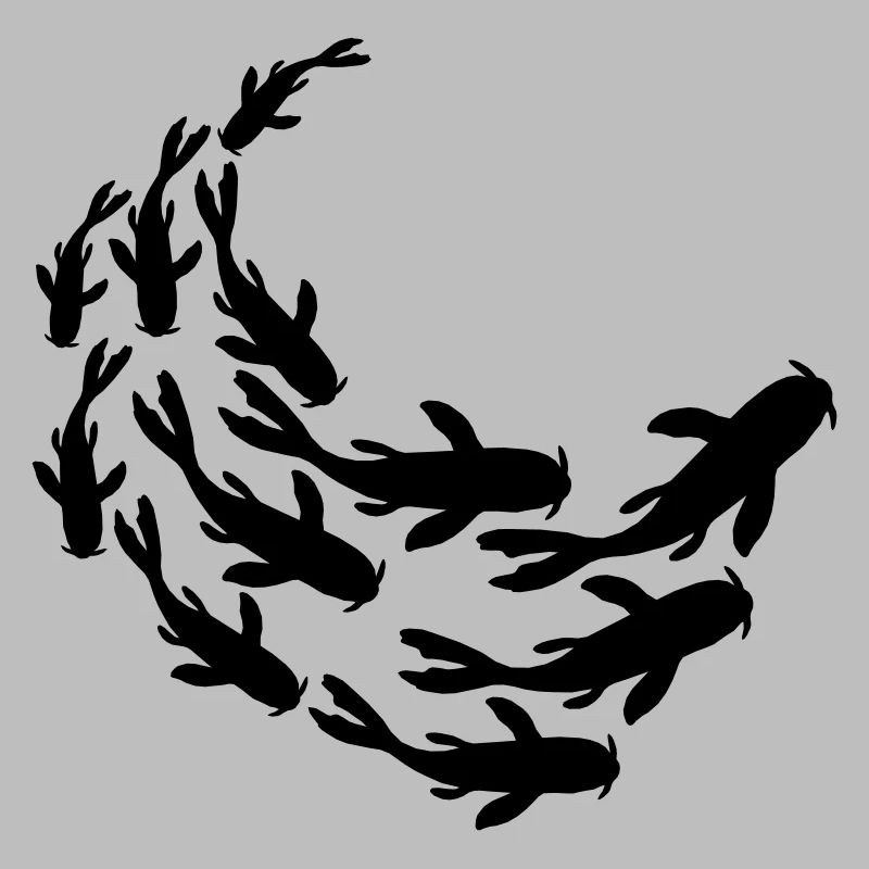 École Silhouette Koi Fish