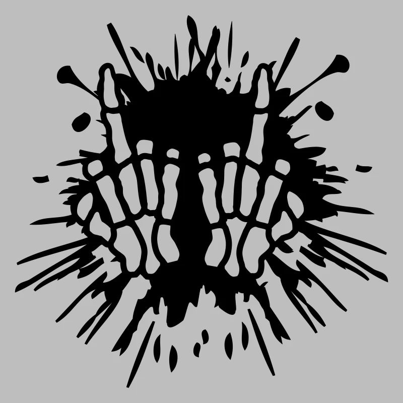 Horror Stinkefinger Farbklecks Mittelfinger