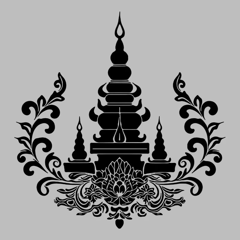 Symbole de la nature du complexe de temples de Thaïlande