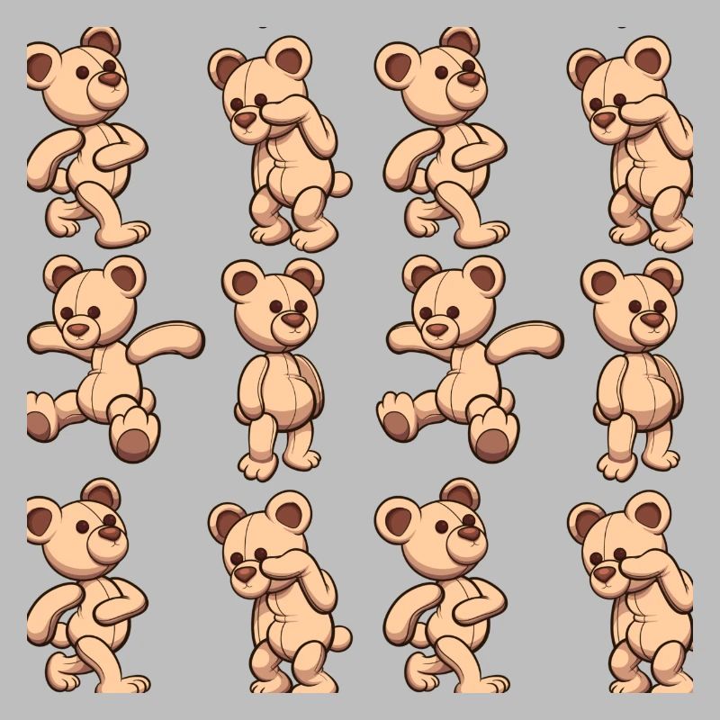 Dessin animé Teddy Bear Pattern