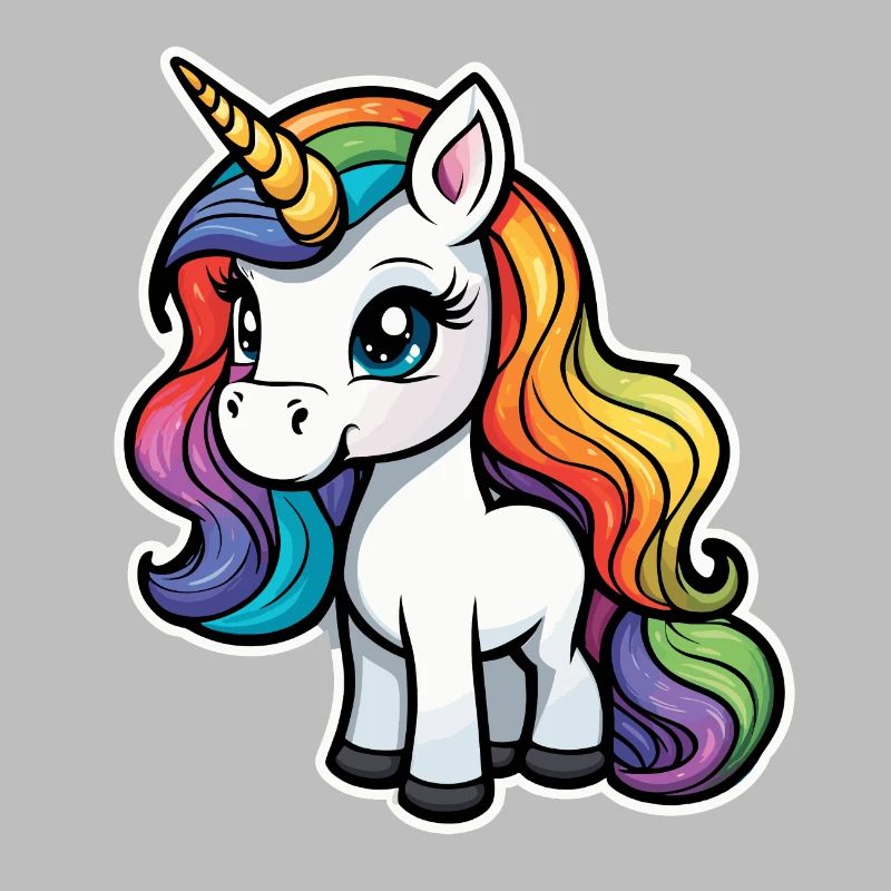 Regenbogen Einhorn Illustration