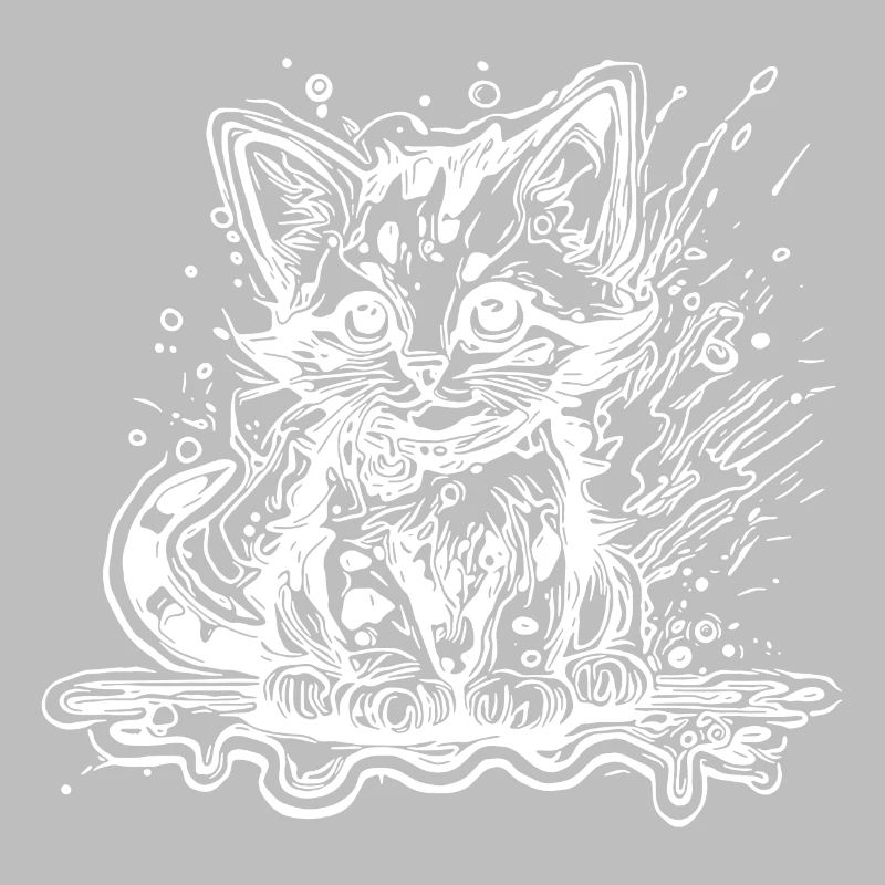 Mignon petit chat du chat poté dans le style graffiti